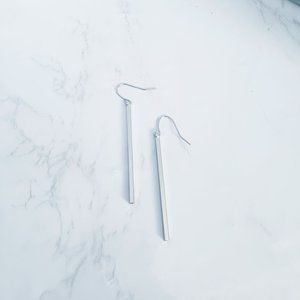 Silver Bar Earrings